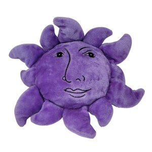 Vtg 90s Purple Sun Face Pillow Rare Salamander Graphix Stuffed Celestial Plush